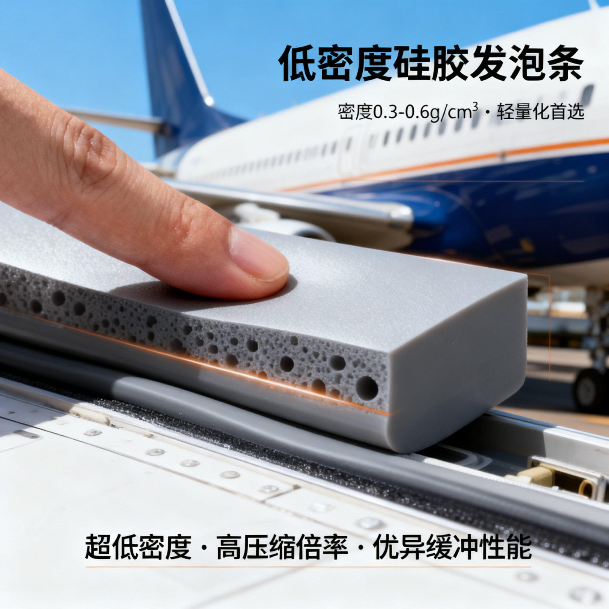 低密度硅膠發(fā)泡條